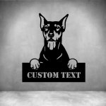 German Pinschers With Custom Text - 300MM Rust Coat