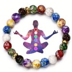 7 Stone Bracelet Beads Volcanic Stone Bracelet Jewelry Bangle For Men Women