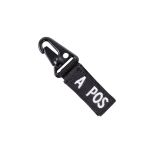 Blood Type Key Chain With Snaphook A Positive Black - 1PC