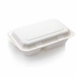 Bagasse Clam 2 Division 1000ML 1X50 Tbd
