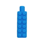 Silicone Chewable Pencil Toppers Brick - Blue