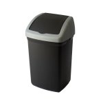 46LTR Bin Flip Top Black