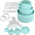 4/8PCS/SET Measuring Cups And Measuring Spoons Set Multifunctional Plasitc Measuring Spoon With Stainless Steel Handle Measuring