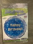 Happy Birthday Blue Single Foil