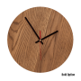 Quinn Wall Clock In Oak - 300MM Dia / Mid Brown / Bold / Red Second Hand