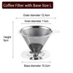 Coffee Accessories Filter 304 Stainless Steel Double Size L With Base