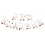 Eid Mubarak Floral Design Paper Bunting W String 10PC Tbd