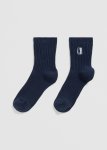 Organically Grown Cotton Blend Ribbed Quarter Crew Sock