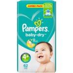 Pampers Baby Dry Jumbo Pack 62 Nappies Size 4+