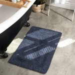 Reversible 100% Cotton BATH MAT - Navy