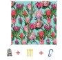 Water Resistant Picnic And Beach Throw/mat 210 200CM - Blue Protea