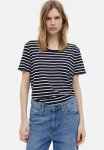 Modal-blend T-Shirt - Navy Blue White Striped