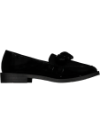 Loafers With Bow Detail - 6 Black