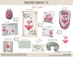 Cot Duvet Bedding Ballerina Flamingo Set