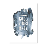Good Vibes Blue Art Print - A3