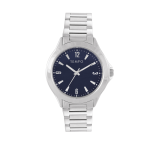 Mens Silver Tone & Navy Understated Bracelet Watch