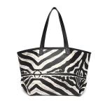 Ladies Zebra Pu Leather Tote Bag - L