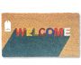 Matnifique Coir Design Doormat - Welcome Retro Colourful 700 X 400 X 14MM