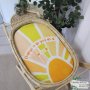 Fitted Sheet For Changing Basket Orange Yellow Sun