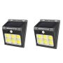 2 Piece LED Solar Wall Lights Outdoor