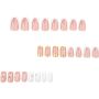 3D French Style Three Dimensional Flower Pink Nail Stickers Almond Shape