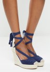MONIKER1 Espadrille Wedge Heel - Navy