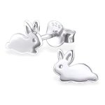 925 Sterling Silver Bunny Rabbit Stud Earrings 22395