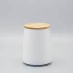 White Ceramic Storage Canister - Medium 8.5 X 12.5CM