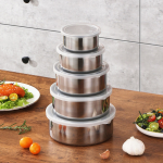 Stainless Steel Food Storage Jar Set 5-PIECE Fresh-keep Crisper