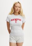Cotton On Pointelle Rib Sleep Tee - Lcn Kewpie pose