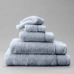 Ash Blue Cotton Zero Twist Bath Sheet Towels 90 X160CM