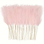 10PCS Faux Pampas Grass Artificial Pompous Grass Floral Fake Pompas Grass Branches Vase Filler Flower Arrangement For Home Weddi