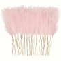 10PCS Faux Pampas Grass Artificial Pompous Grass Floral Fake Pompas Grass Branches Vase Filler Flower Arrangement For Home Wedding Boho Decor Pink