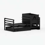 Braai Insert Mild Steel -bims - 1100W X 600D X 450H Ash Try + Amber Maker + Heat Trays