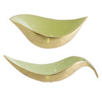 Metal Gold green Bowls 39 Cm And 45 Cm Set Of 2