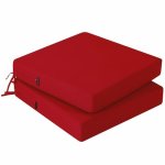 Idee-home Outdoor Chair Cushions Set Of 2 Waterproof Outdoor Seat Cushions For Patio Furniture Outside Replacement Chair Pad Wit