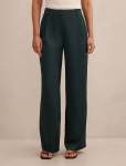 Solana Satin Wide Leg Pants - 16 Forest Green Suit