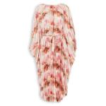 Pink Smudge Pleated Kaftan Dress