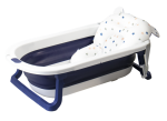 Bath Tub With Non-slip Cushion Holder Collapsible & Drainage Plug