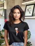 Betty Boop Fitted Tee - Black - Small