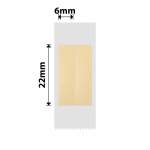 NB646 - - D11 D101 D110 H1S - 6X22MM 2L - 500 Gold Transparent Vertical Pen - Stationary Labels