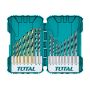 Total 16 Piece Metal Concrete And Wood Drill Bits Set