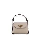 Top Handle Bag With Gold Bee Detail -nude