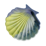 Eco-resin Clamshell Trinket Tray - Lilac Yellow & White