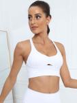 Peep Hole Sports Bra - White - Medium