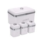 Retro Deluxe Breadbin & 3PCS Canister White