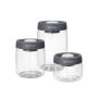 3PC. Glass Storage Containers With Vacuum Sealed Lid Set