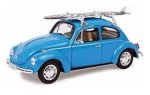 Welly – Nex 1:24 Volkswagen Beetle Hard Top – Blue W Surfboard