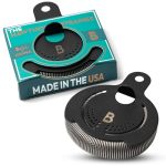 Hawthorne Strainer By Bull In China In Matte Black- Made In Usa - High Density Spring Cocktail Strainer For Boston Shakers And M