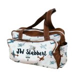 Mommy To MINI Nappy Bag Travel Bag Planes And Airballoon Blue Drawing